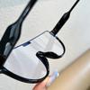 Fashion Large Frame One-piece Lenses Sunglasses Women's Brown Street Shot Couple Sunglasses Trend