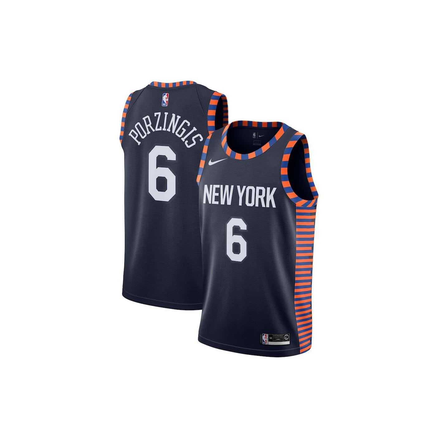 Nike NBA NYC Knicks Swingman Jersey Porzingis City Edition Navy Men s AJ4630-419 S