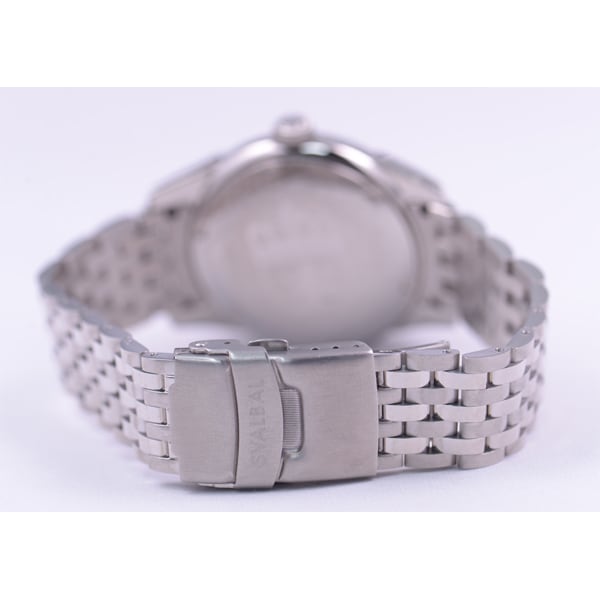 SVALBAL Men's SV10-MBK (Quartz Men's Sun Flame) Round Watch Silver Multi-Hand Analog