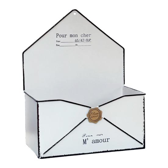 

Горшок-плантатор в форме конверта Металлический настенный цветочный горшок Декоративный настенный горшок с дренажным отверстием для Балкона Сада Двора В помещении На улице