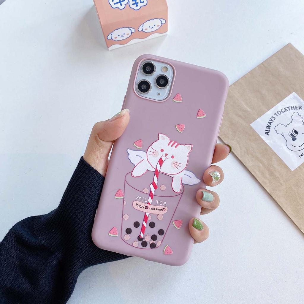 Buy For Iphone 12 Case Cute Milk Tea Cat Soft Silicone Cover For Oppo 2 A52 2 Vivo X V Y Series At Affordable Prices Free Shipping Real Reviews With Photos Joom