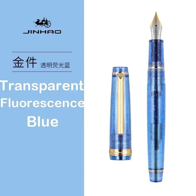 

Jinhao 82 Fountain Pen Fluorescence Ink Pen Spin Golden EF F M Nib Business Office School Supplies Writing Pen Stationery F зніміть синього кольору