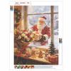 Full Drill Diamond Art Kit Christmas Santa DIY Rhinestone Painting Canvas Creative Handmade Gift Winter Holiday Decor for Dog Lovers
