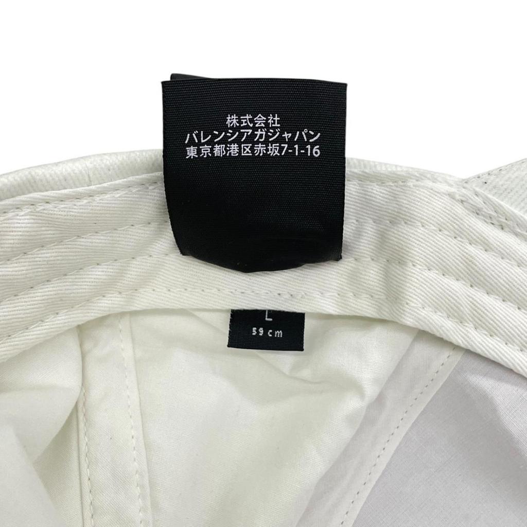 Used BALENCIAGA Logo Cap White L(59cm) BALENCIAGA