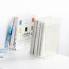 Transparent Acrylic L-Shaped Bookends: Thickened Book Clips for Desktop Bookshelf Storage