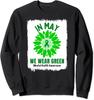 In May We Wear Green Mental Health Awareness Unisex Crewneck Sweatshirt