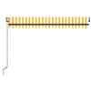 Exclusive House - Automatic LED Wind Sensor Awning 450x350cm Yellow and White