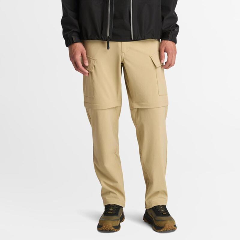Timberland Quick-Dry Stretch Detachable Loose Fit Outdoor Pants Men Pants Licorice-Yellow A66XQDH4