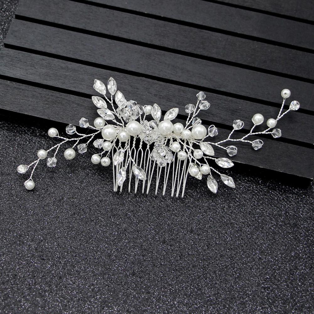 1 Pc Pearl Exquisite Hair Comb Hair Accessory Rhinestone Women Bride's Jewelry Versatile Elegant Luxurious Girls Headwear Gift