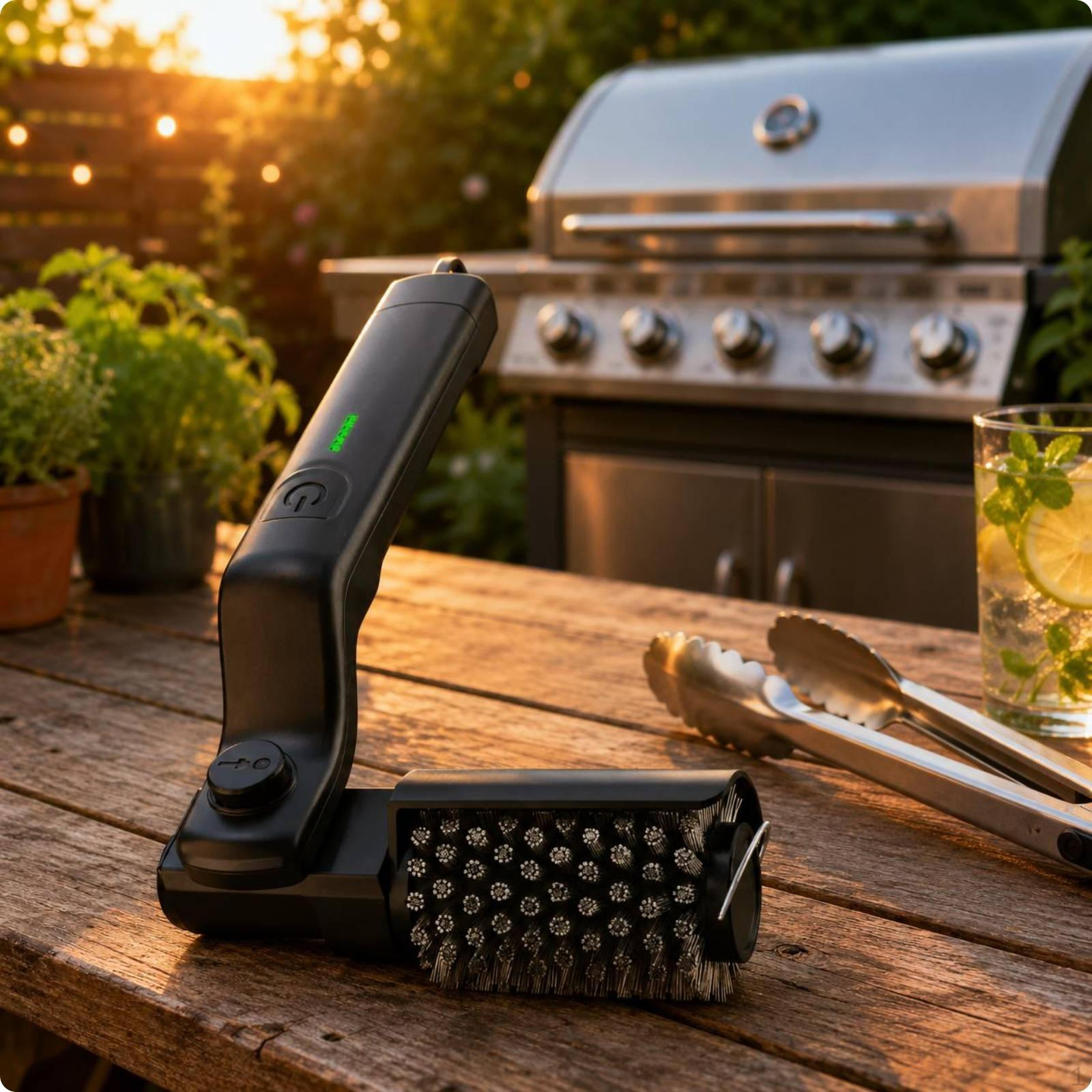 Electric Barbecue Grill Cleaning Brush Handheld USBCharged BBQ Scrubbing Sleeve