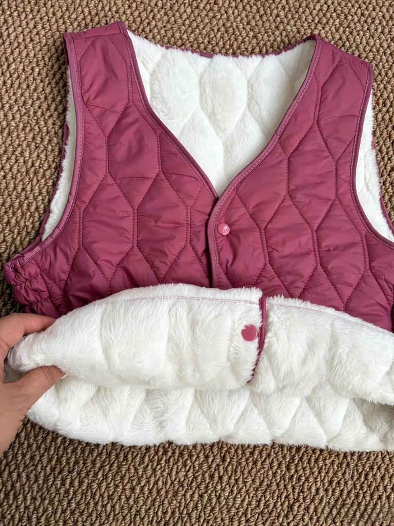 Xiaohongshu good quality vest outer wear inside with fleece thickened lamb fleece top women's warm vest