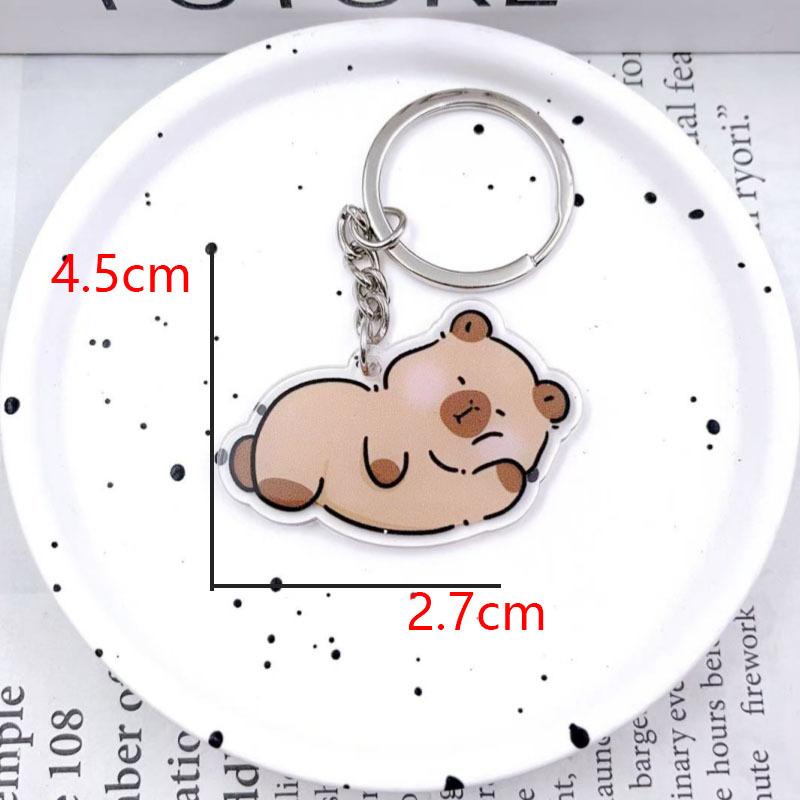 Kapibala Keychain Acrylic Creative Cute Capybara Creative Small Gift Bag Accessories Can Be Wholesale Fashion Toys Anime Cartoon