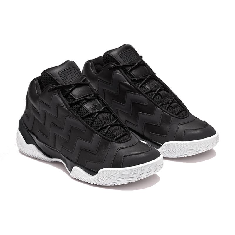 Converse VLTG Mission-V Mid Striped Sport Comfortable Mid-top Retro Basketball Shoes for Women In Pure Black