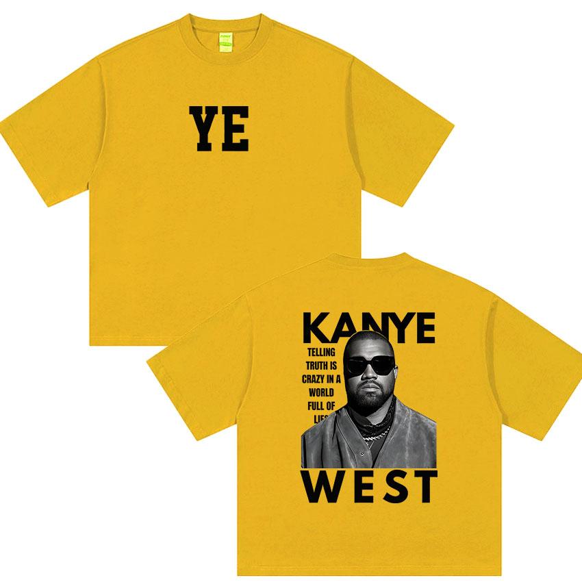 Rapper Kanye West Ye Tour Album 2026 Graphic Tshirt UNISEXs Vintage Oversized Cotton Y2K Tshirts Hiphop Clothing Top Streetwear S