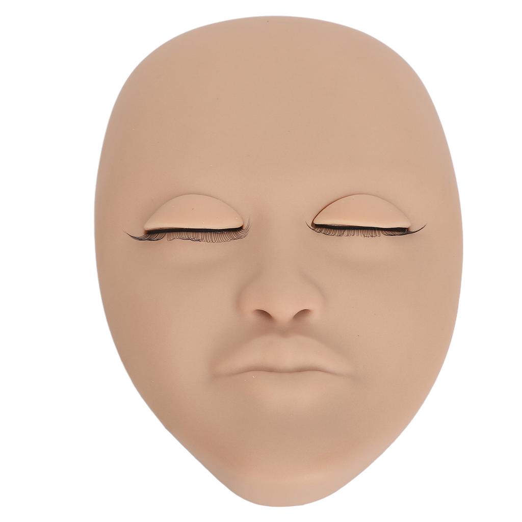 Wimpernverlängerung Gesichtsmannequin 3 Paare Abnehmbare Augenlider Einlagige Wimpernverlängerung Gesichtsmodell Hautfarbe