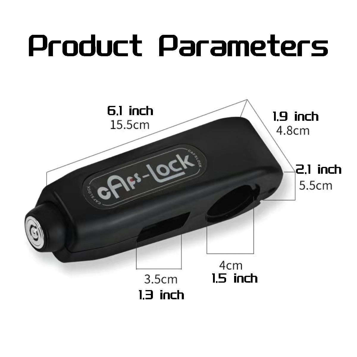 

ABS Motorcycle Bike Handlebar Lock with 3-Hole Anti-Theft Key Waterproof Portable Bike Lock чорний
