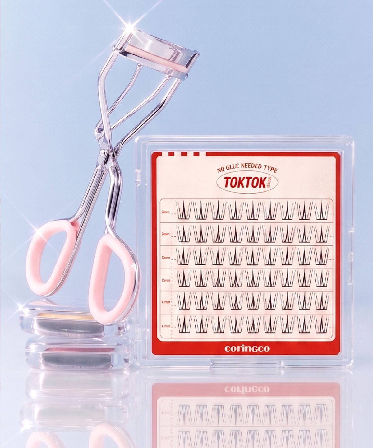 [SET] Tap Tap Hara No-Glue Eyelashes & Partial Eyelash Curler No Glue #Bold(Light)