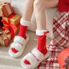 Bow Children Red Socks Female Hosiery Middle Tube Socks Creative New Year Red Socks  Winter