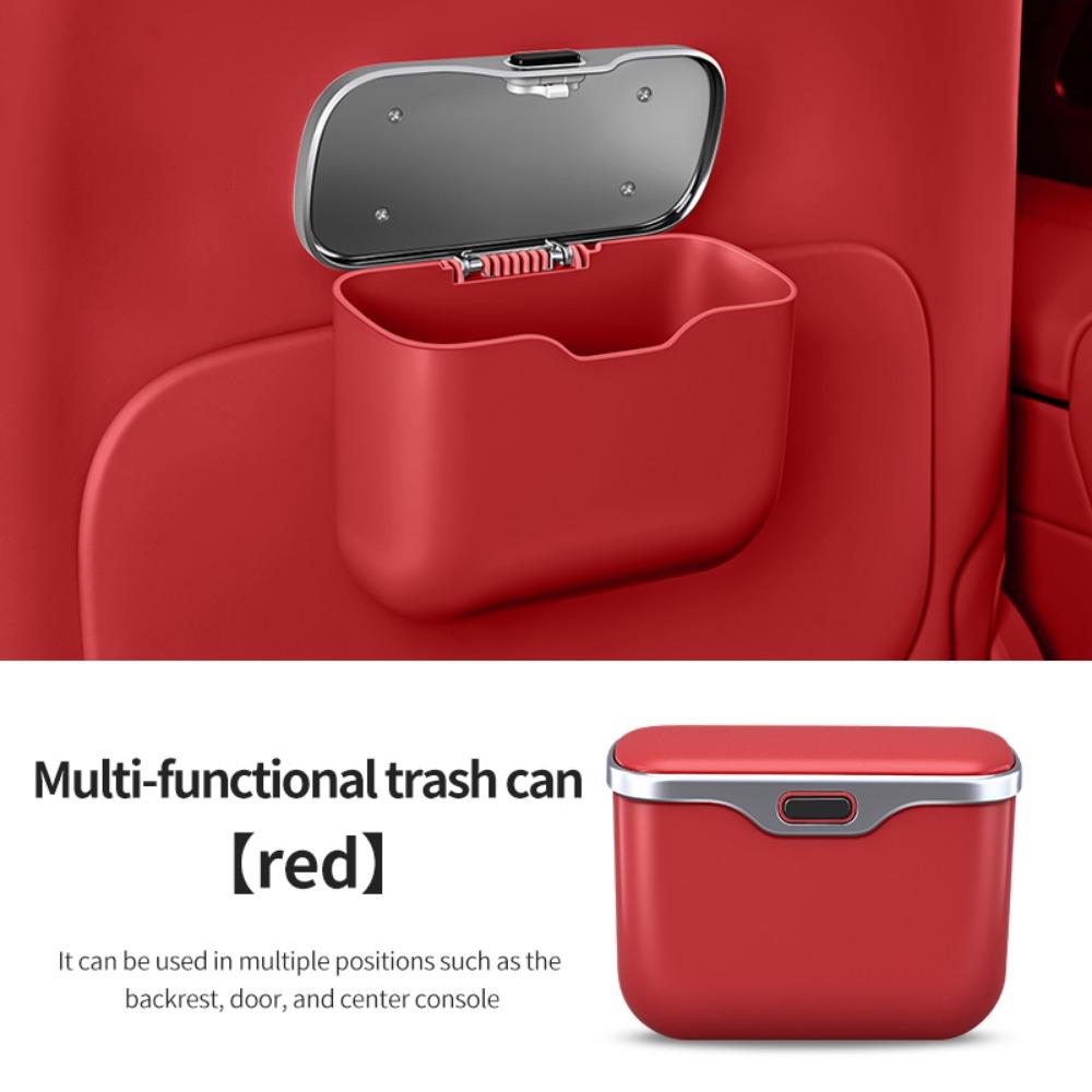 Waterproof Car Trash Can Solid Color Car Organizer Box  Auto Interior Accessories