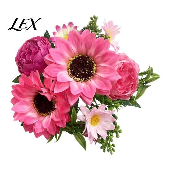 Reusable Silk Floral Stems for Office Desk Sunflower Artificial Flowers, Realistic Fake Bouquet Wedding Home, Rustic Durable Flowers DIY Crafting