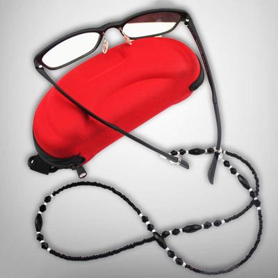 Women Fashion Eyeglass Chains Black Acrylic Beads Chains Anti-slip Eyewear Cord Holder Neck Strap Reading Glasses Rope