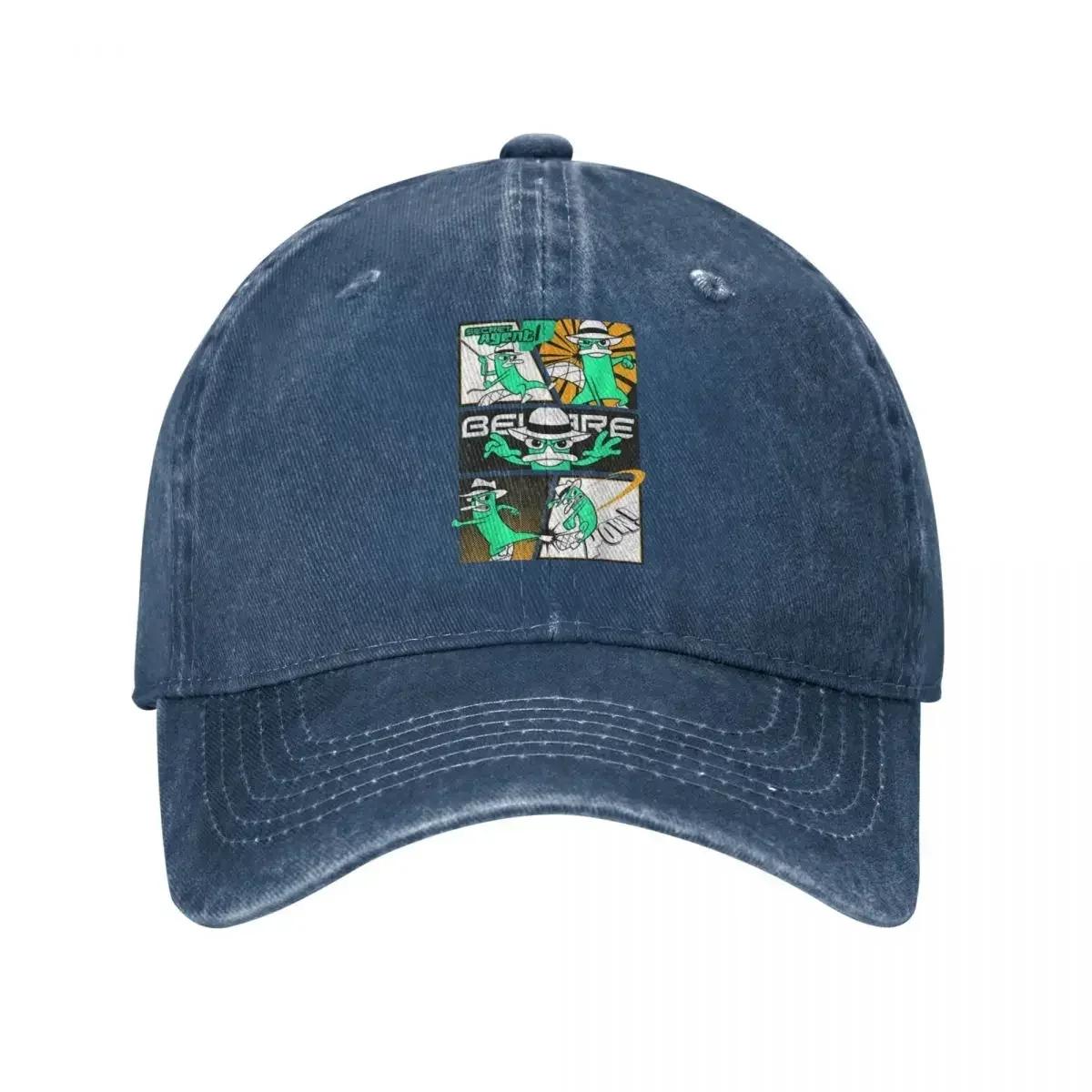 

Retro Retro Perry The Baseball Caps Unisex Distressed Washed Snapback Cap Cartoon Outdoor Summer Adjustable Fit Cap Hat One Size