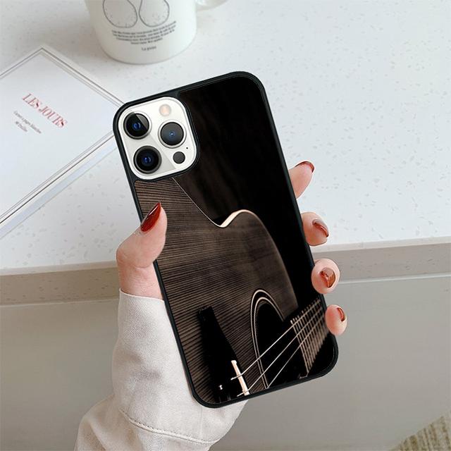 Musical Violin Guitar Phone Case For iPhone 17 Air 14 15 16 13 12 Max Cover For Apple 14 15 16 11 Pro Max Plus Coque