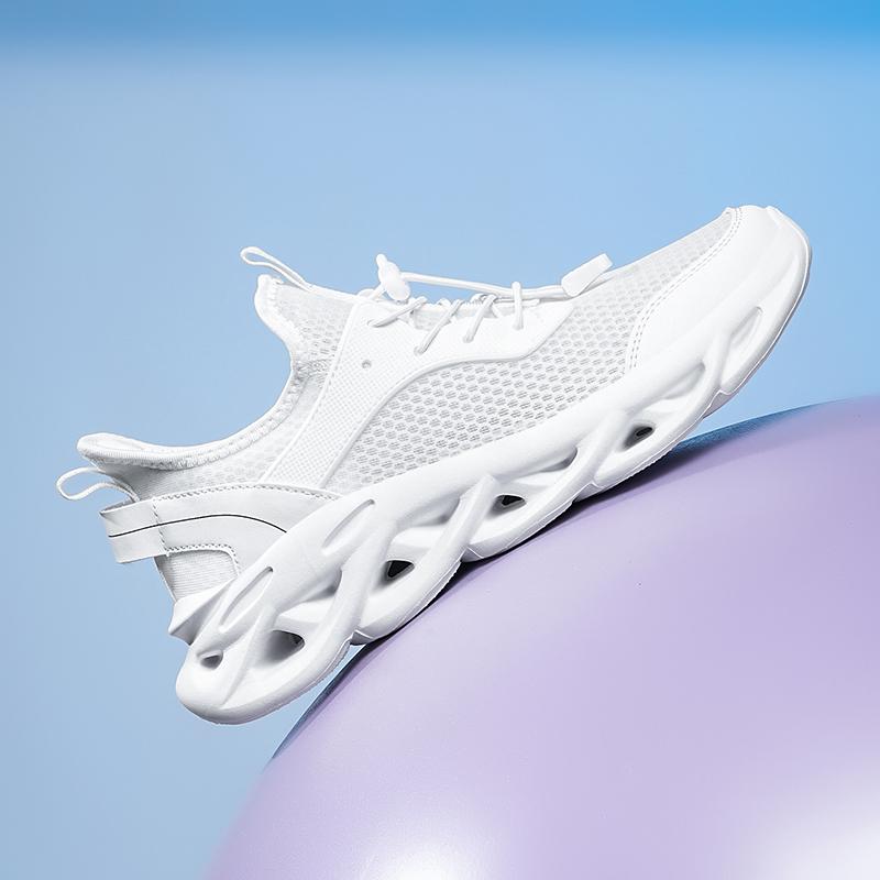 MAEDEF White Running Shoes Mens Sneakers Lightweight Trainers Breathable Walking Shoes Comfortable Athletic Sports Shoes for Men