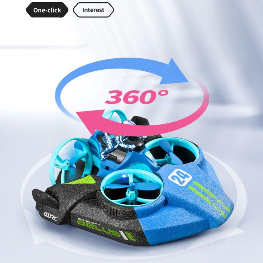 Remote Control 3 in 1 Quadcopter Boat Sea Land Air Flight RC Helicopter Toys  Home Decor