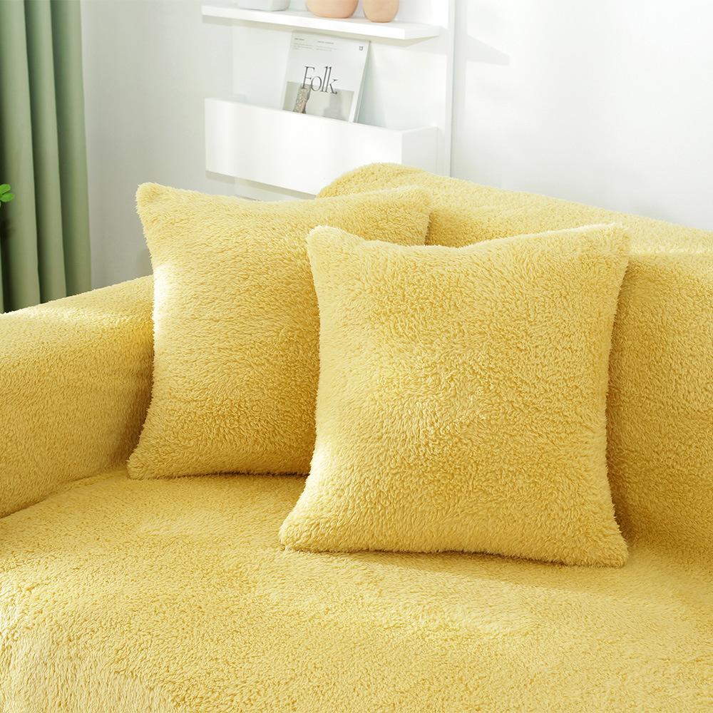 Winter Rabbit Plush Sofa Cushion Thickened Non-Slip High-End Cushion Nordic Simple Generation with All-Inclusive Sofa Cover Cover Towel