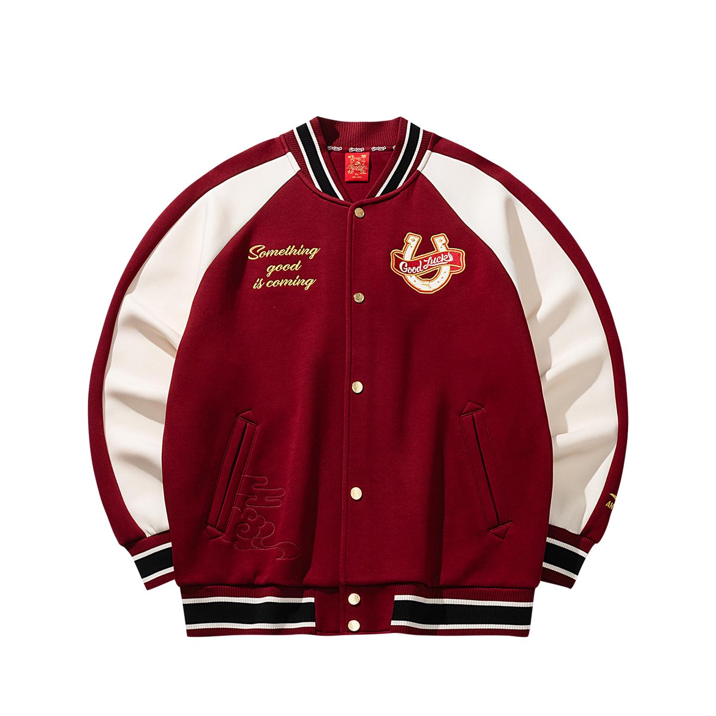

Anta Good Things Happen American Vintage Trendy Fashion Versatile Campus Commuting Sports Comfortable Baseball Jacket Men jackets 152618709S-3 2XL
