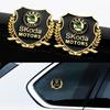 YMK5  2Pcs 3D Car Letters Metal Trim Badge Styling Decal Accessories For Kodiaq Octavia Fabia Karoq Enyaq Kamiq Superb Scala RS