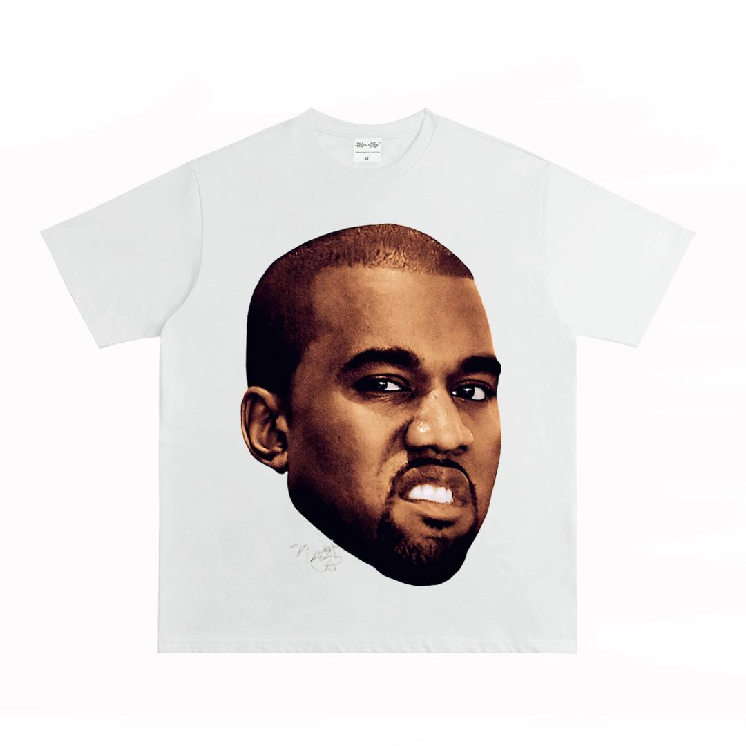 

Kanye West Portrait Graphic TShirt Premium Cotton Trendy Hip Hop Merch Unisex Oversized Streetwear Summer Casual Tees 4XL