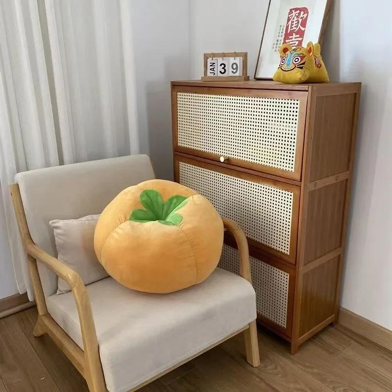 ins creative mushroom tomato living room sofa cushion room floor decoration ornament bed bay window throw pillow chair