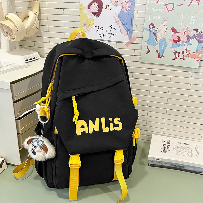 

Рюкзак для старшеклассников, легкий, простой, большой вместимости, для старшеклассников, японский, универсальный, для студентов колледжа, повседневный with pendant