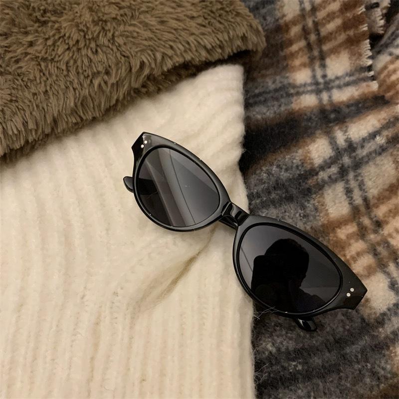 Korean Style Sun Glasses For Women Cat Eye Shape Uv400 Protection Sunglasses Men Vintage Retro Women'S Sun Glass