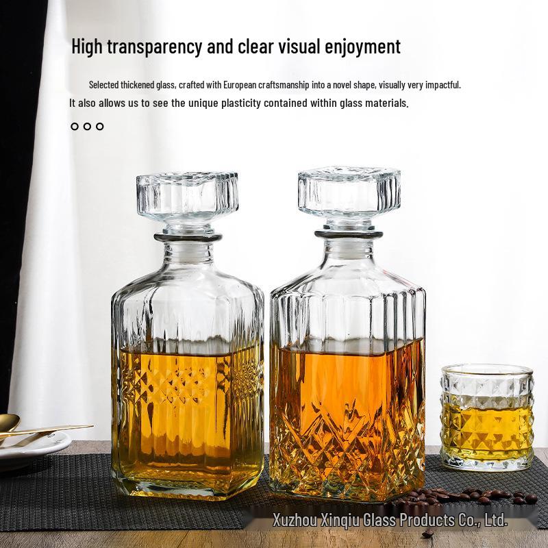 Crystal Whiskey & Wine Glass Bottles - Sealed & Empty for Homebrew