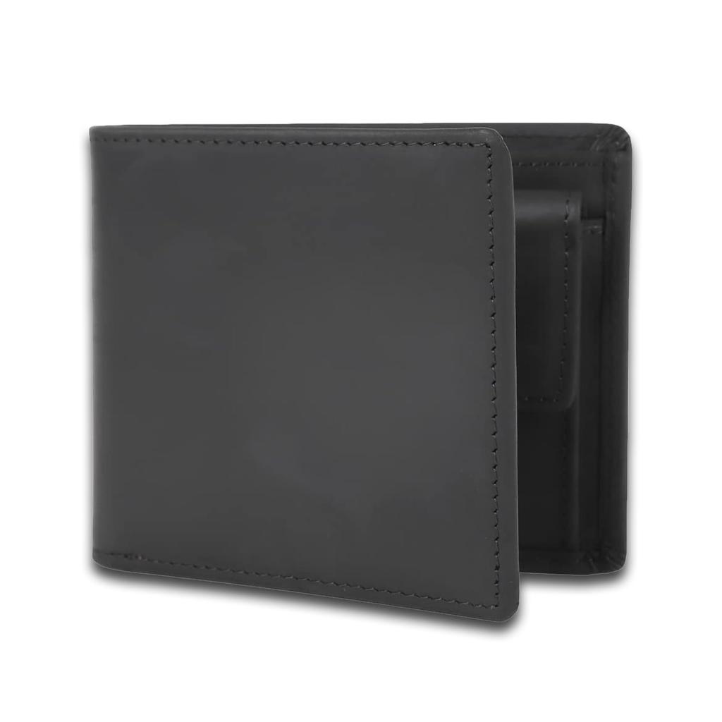 Kameto Bag Manufacturing Bifold Genuine Slim Design the Change Over Large Coin Card Mini Leather Men's Wallet, Leather, (Enjoy Time), Compact,