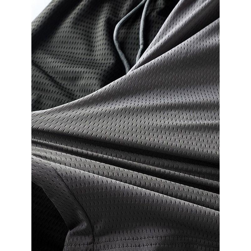 Export Tail Single Cut Label Mesh Style for Sports Shorts Men's Summer Silk Ice Quick-Drying Knee Length Pants Export Men's Middle Pants Beach Pants