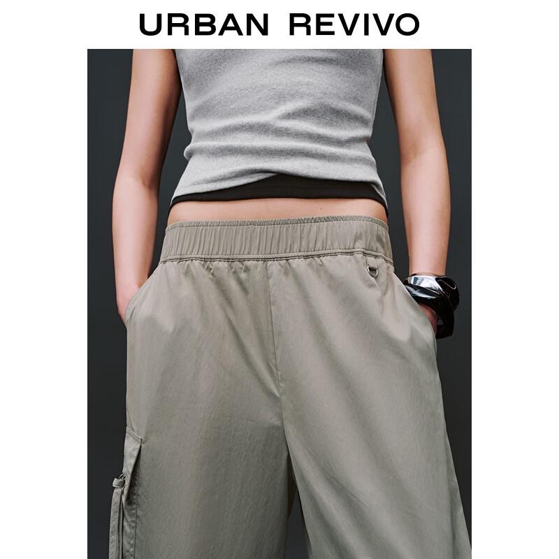 UR Women's Multi-Pocket High-Waist Wide-Leg Workwear Trousers