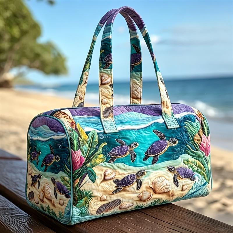 3D Independent Station Bus Series Women's Travel Yoga Handbag with Fashion Print