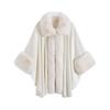 Ladies' Fashionable Square Neck Cape, Loose Oversized Warm And Long Style, Knitted Woolen Sleeve Shawl Jacket With Temperament