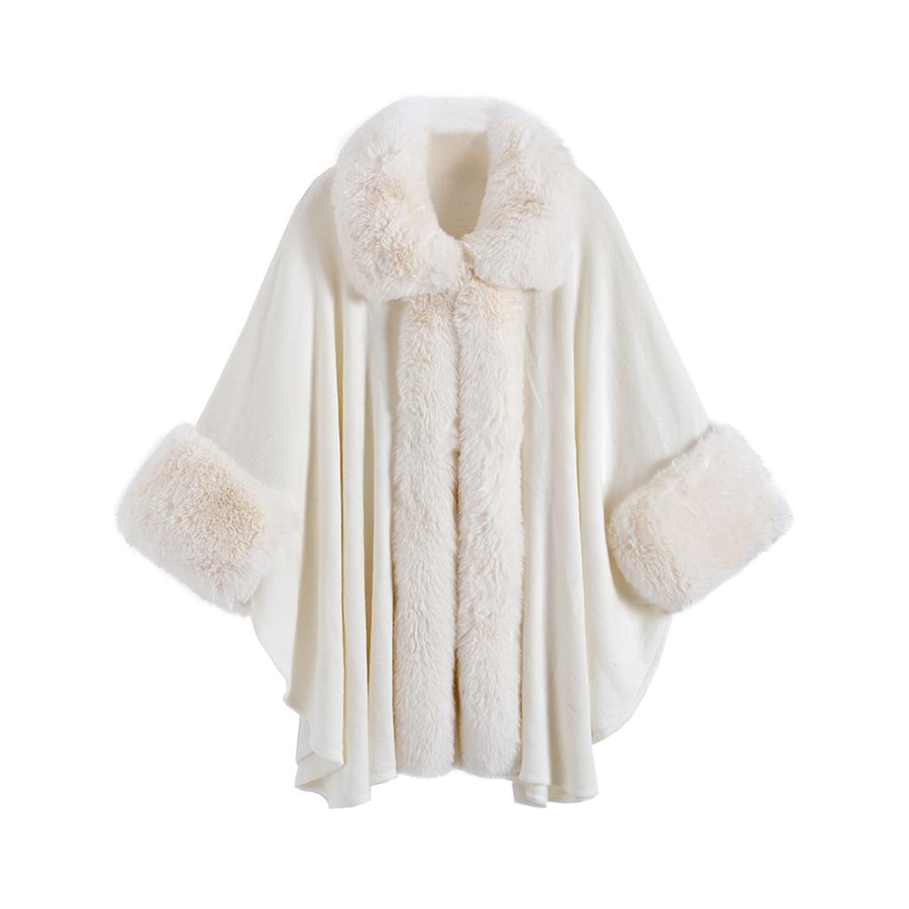 Ladies' Fashionable Square Neck Cape, Loose Oversized Warm And Long Style, Knitted Woolen Sleeve Shawl Jacket With Temperament