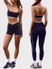 Women's Fitness Set: Hip-Lifting Slimming Shorts & Halter Sports Bra for Running and Yoga