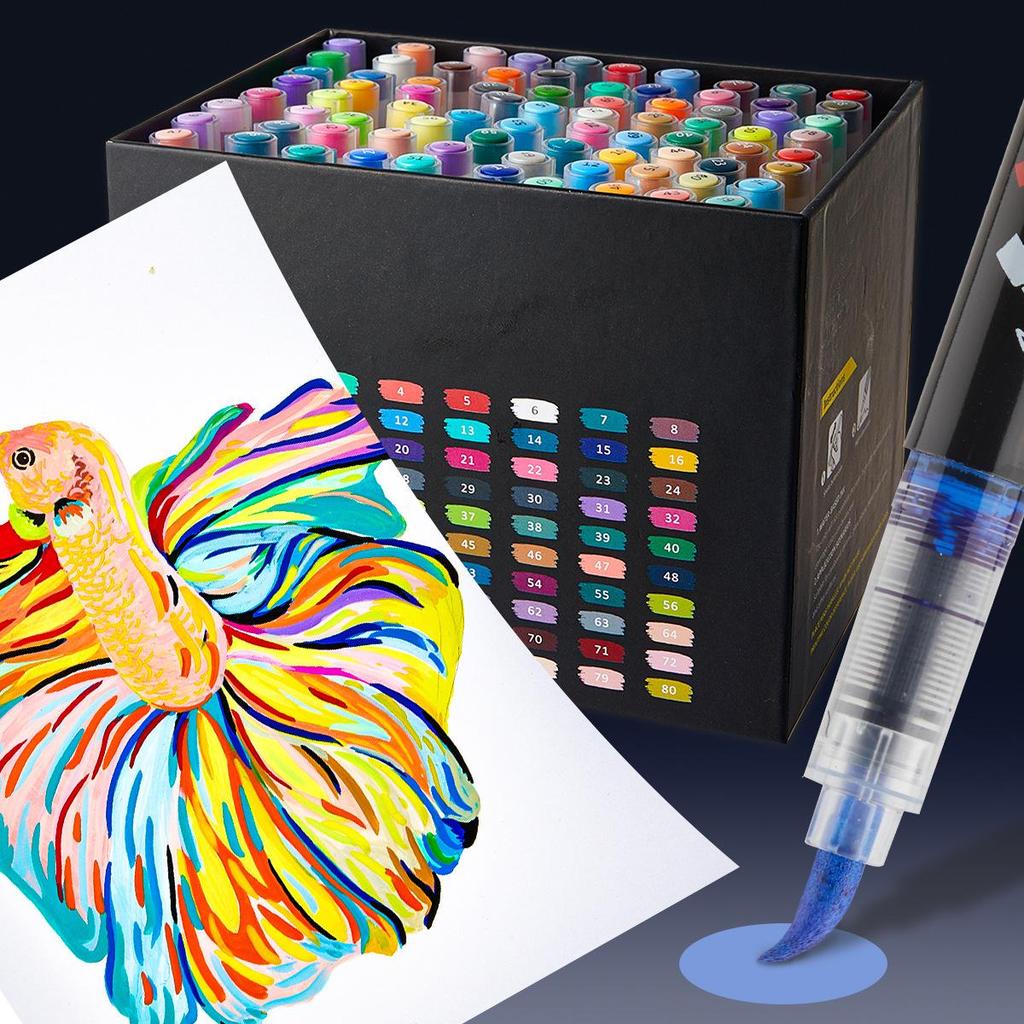 120barevné rychleschnoucí akrylové fixy pro doodle art