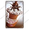 Chocolate Girl Poster Vintage Metal Plate Cartoon Ice Cream Strawbarry Metal Tin Signs Wall Decor Dessert House Bakery Kids Room