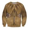 3D Digital Indian Print Round Neck Sweatshirt Comfortable Casual Loose Long-sleeved Pullover Top