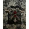 Mode Sommer Herren T-Shirt Gothic Rose Kreuz Flügel Druck T-Shirts Rundhals T-Shirt Outdoor Street Style Oberteil Freizeit Damenbekleidung