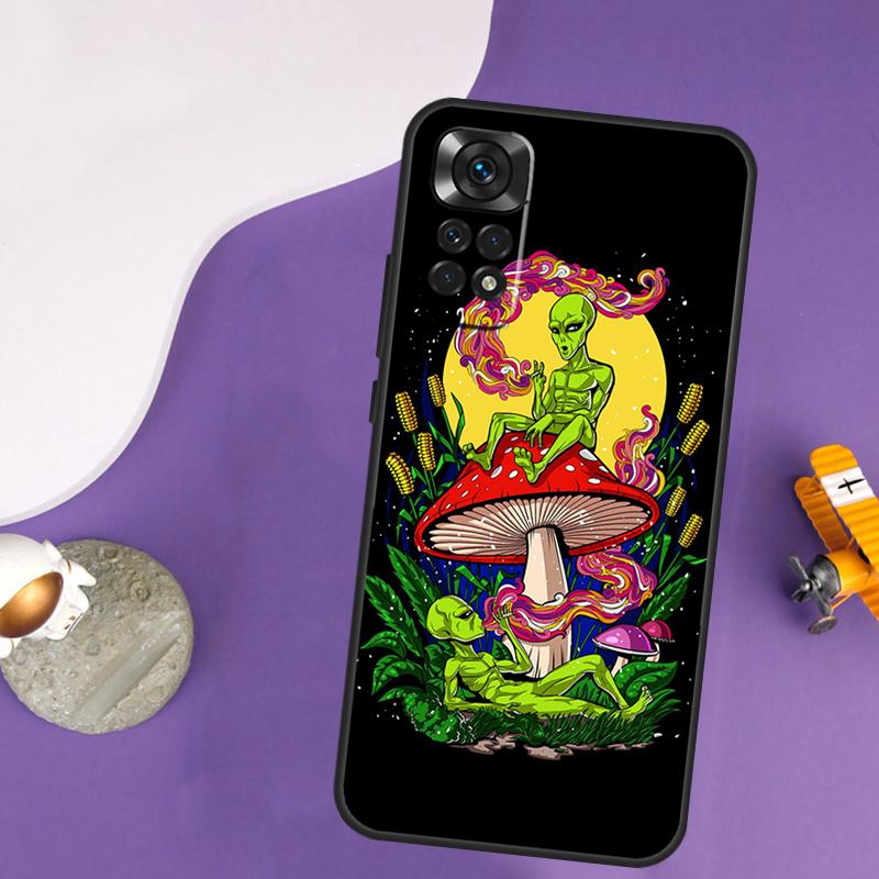 Space Alien Magic Case For Xiaomi Redmi Note 13 Pro 14 12 9 10 11 Pro 10S 11S 12S Redmi 13C 14C 10C 12C Cover
