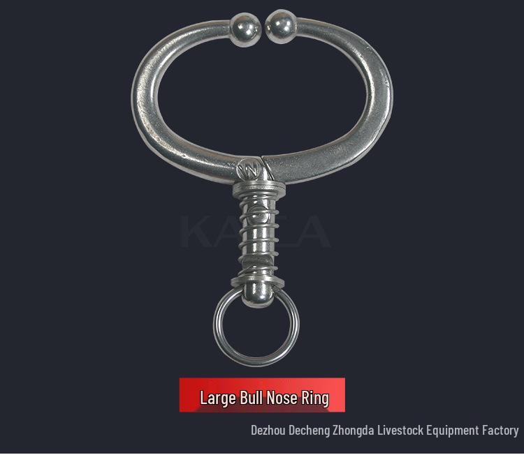 Stainless Steel Bull Nose Pliers for Cattle, Large Size, Punch-Free Spring Type Traction Tool